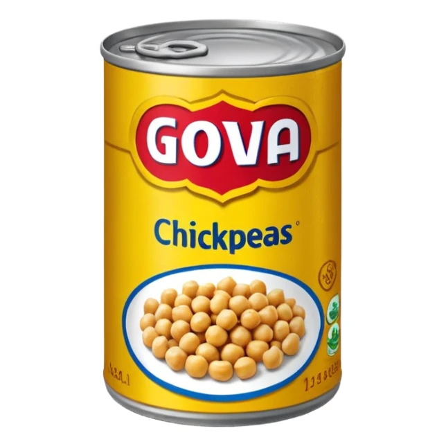 can of goya chickpeas  sticker