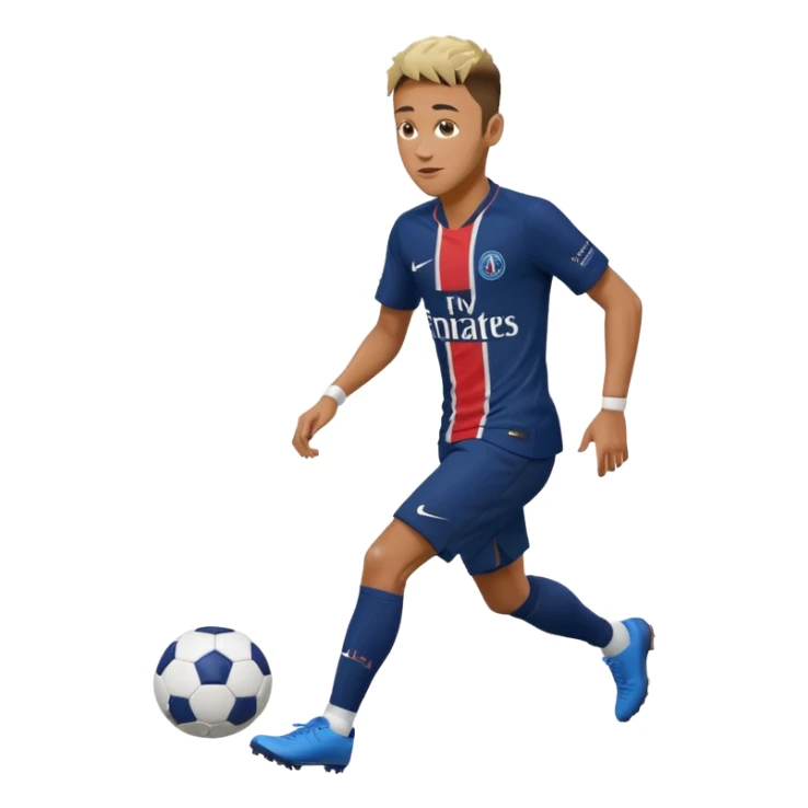 Nry dribbling a ball With a psg Shirt on in 2018 sticker