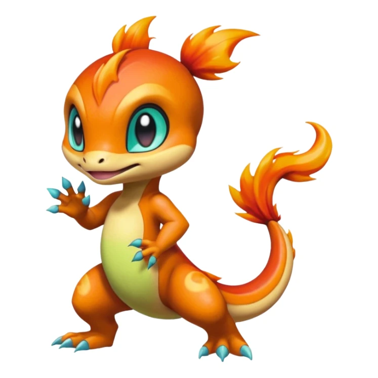 Colorful Exotic Meloetta-Charmander-Chimchar-Virizion-Venom-Stitch-Fakémon-creature-hybrid sticker