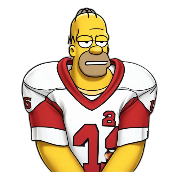 homer simpson wearing chikago bulls jersey sticker