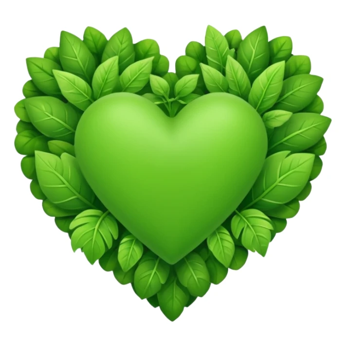 green heart made of plants
 sticker