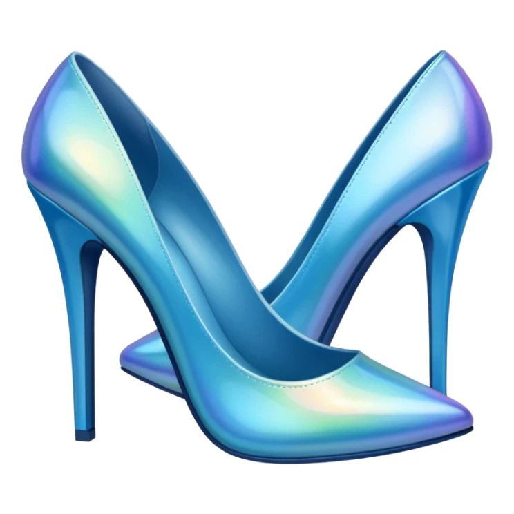 blue fairy high-heeled shoes sticker