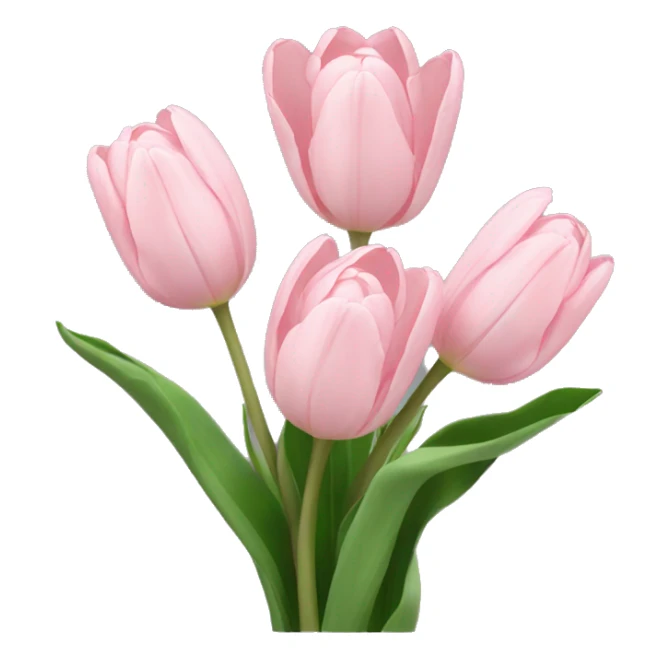Pale pink bouquet of tulips sticker