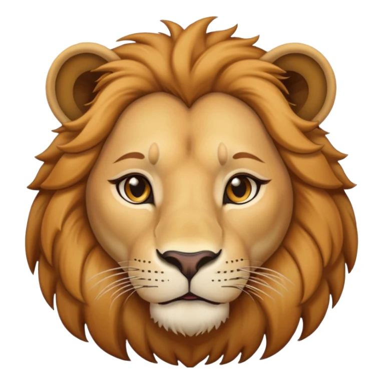 neutral headshot of a confident female lion sticker
