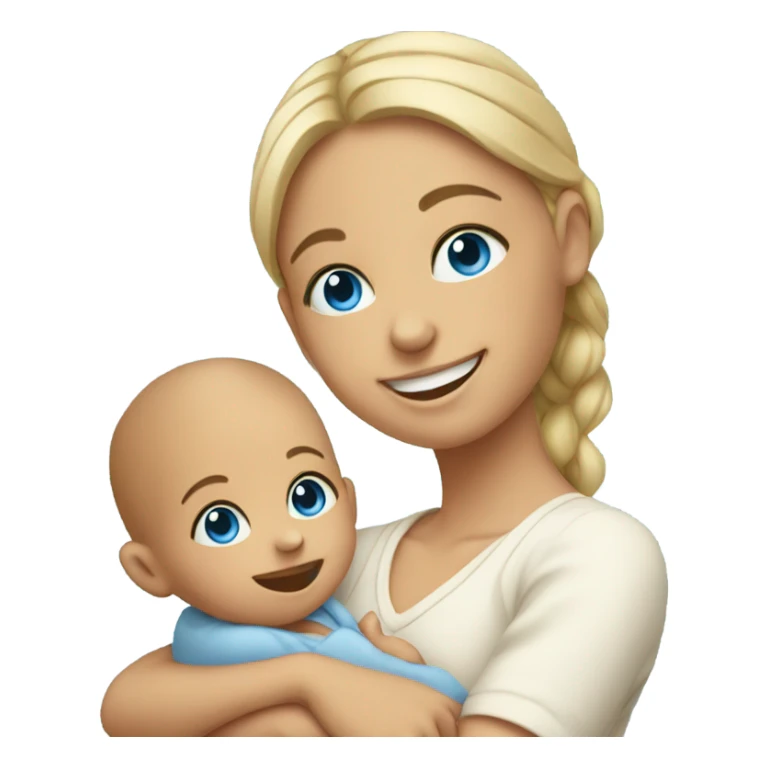 smiling girl with blue eyes ana baby  sticker
