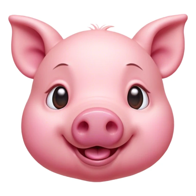 Cinematic Comical Piglet Portrait Emoji, Head tilted dramatically with an exaggeratedly amused expression, featuring a strikingly soft rosy-pink hide with a tiny, playful snout, wide, expressive beady eyes filled with playful disbelief, Simplified yet hilariously expressive features, highly detailed, glowing with a slightly sassy glow, high shine, dramatic yet playful, stylized with an air of cheeky mischief, bright and endearing, soft glowing outline, capturing the essence of a spirited and over-the-top piglet, so meme-worthy it feels like it could squeal its way into internet fame instantly! sticker
