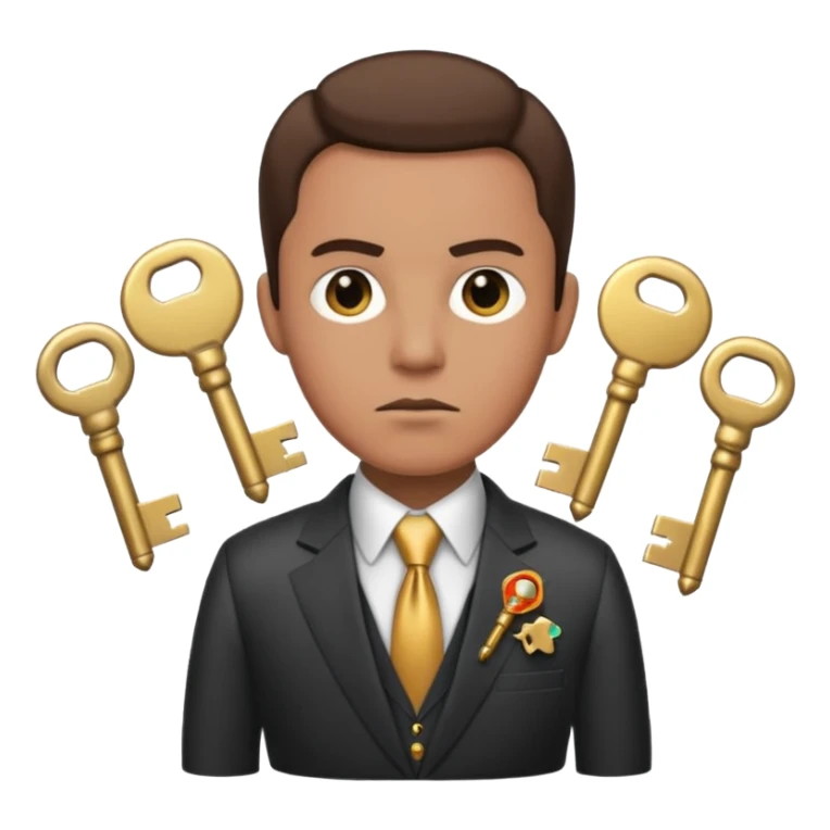 Official with Clusters of Keys Around Their Necks sticker