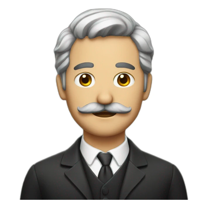 italian man with mustache sticker