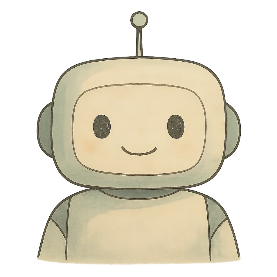 ghibli style soft colors gentle chatbot face sticker