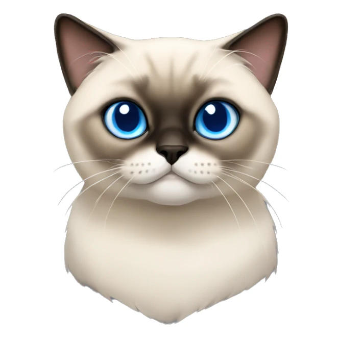 short hair himalayan siamese cat blue eyes sticker