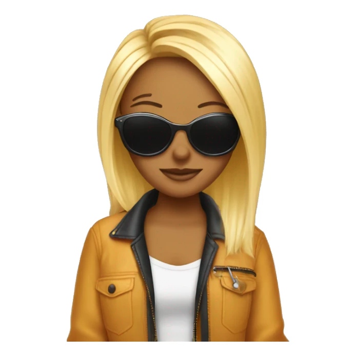 Cool y2k hairstylist wearing sunglasses and holding scissors  sticker