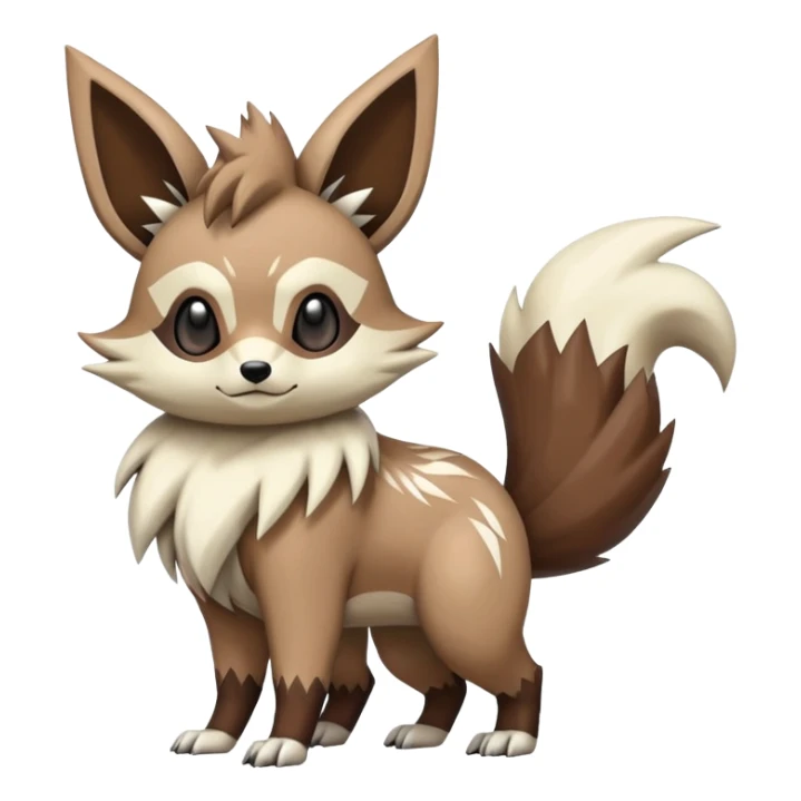 zigzagoon-Eevee-linoone-furret-Fakémon-hybrid-creature (full body)  sticker
