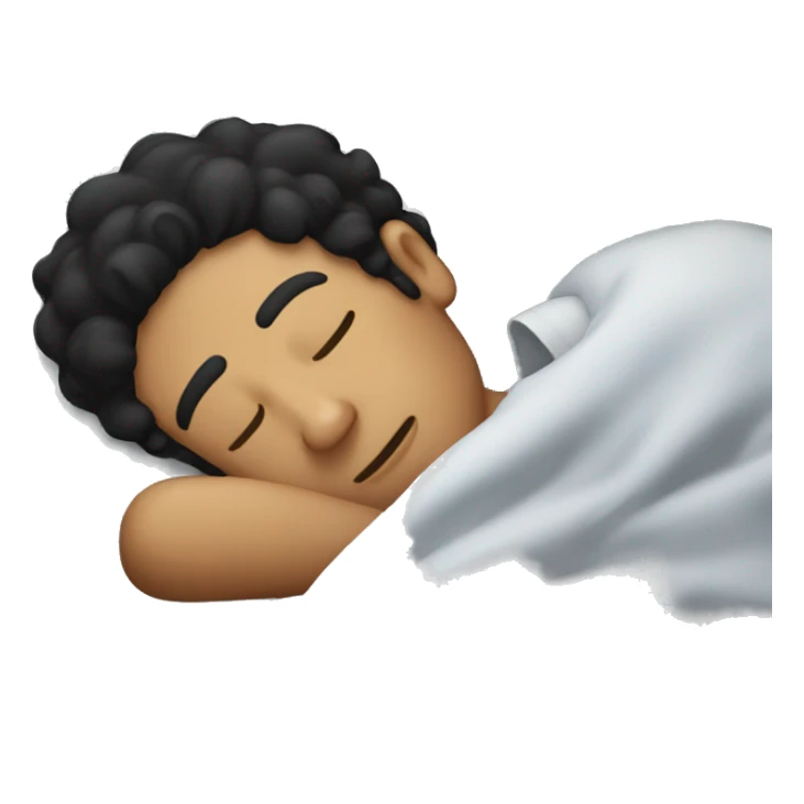 a guy with black hair who sleep sticker