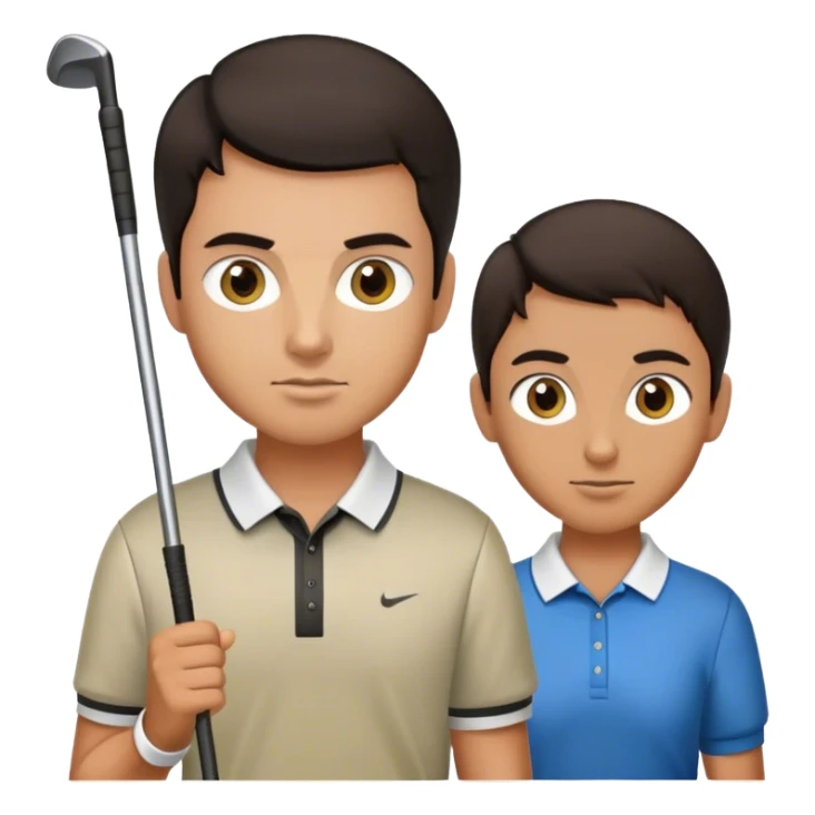 Golf players , dark hair sticker