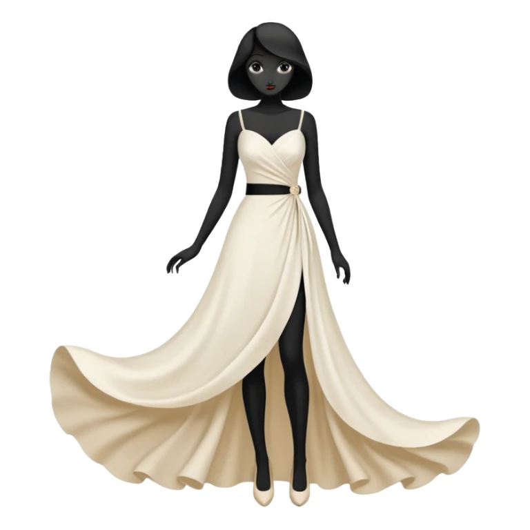 fashion silhouette ivory sticker