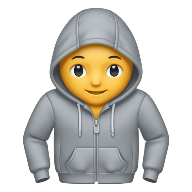 only clean grey hoodie cloth sticker