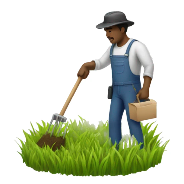 Homme qui travail dans des champs  sticker