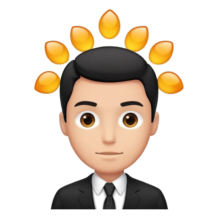 A man in a black suit with PrimeCopy written on it sticker