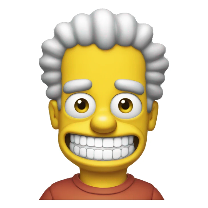 bart simpsons as a kid from the tv series "the simpsons" smiling sticker