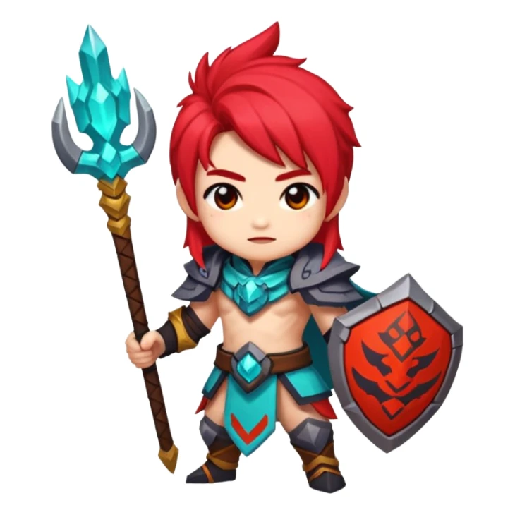 Cute chibi pixel-art character inspired by Dota 2 universe sticker