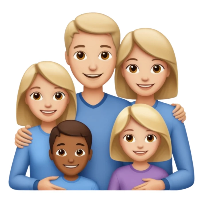 family with two mothers and two children sticker