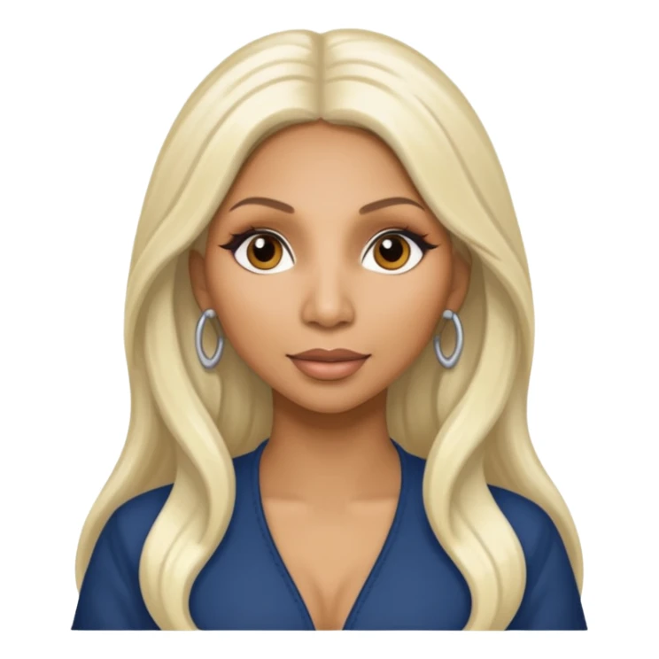 Tamar Braxton with long platinum blonde hair sticker