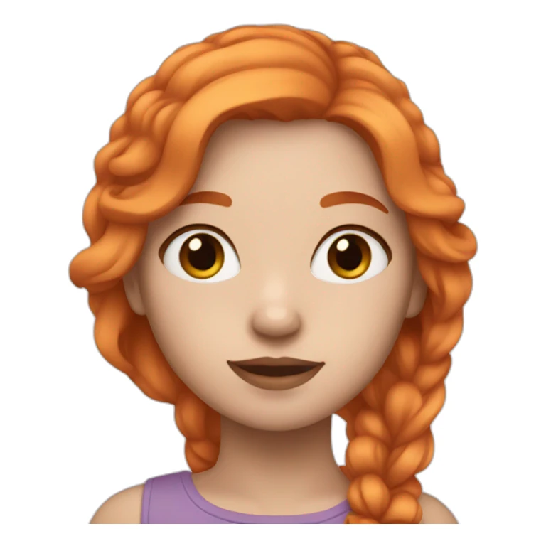 Girl with white skin and ginger hair sticker