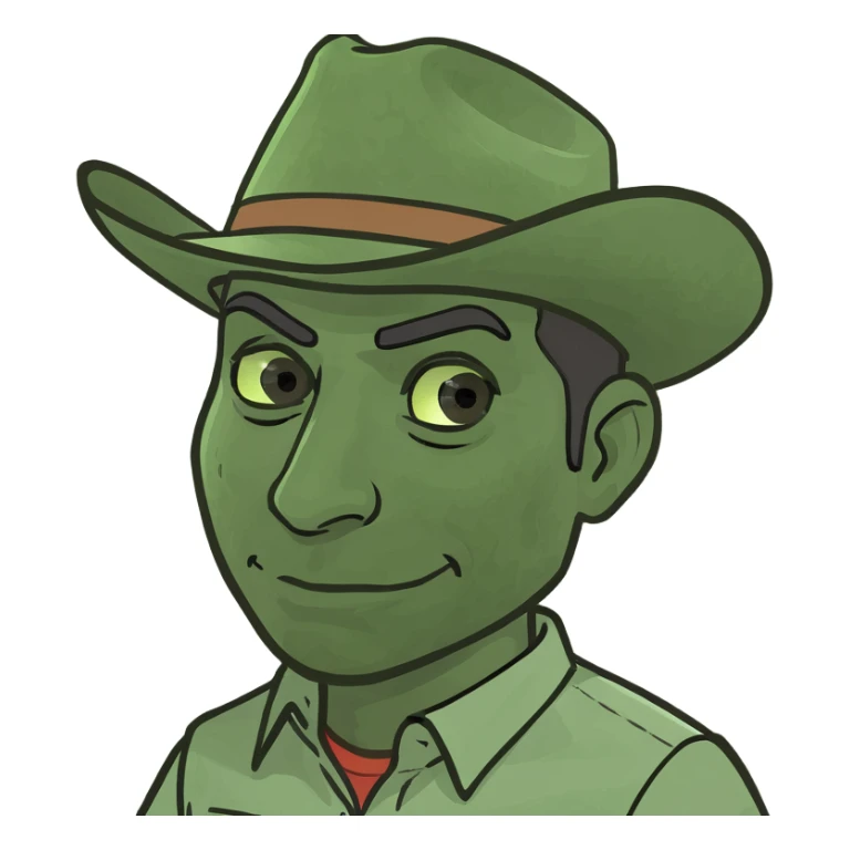 Brown latino with cowboy outfit sticker