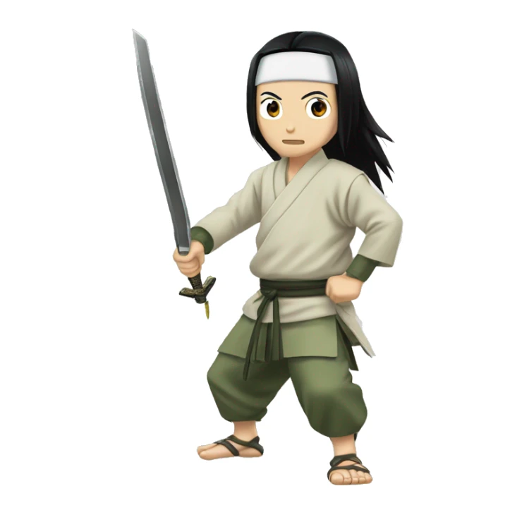 neji hyuga qui tiens un kunai sticker
