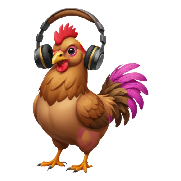 Fais moi une poule entrain de triple edit sur fortnite sticker