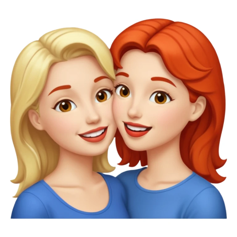Women kissing sticker