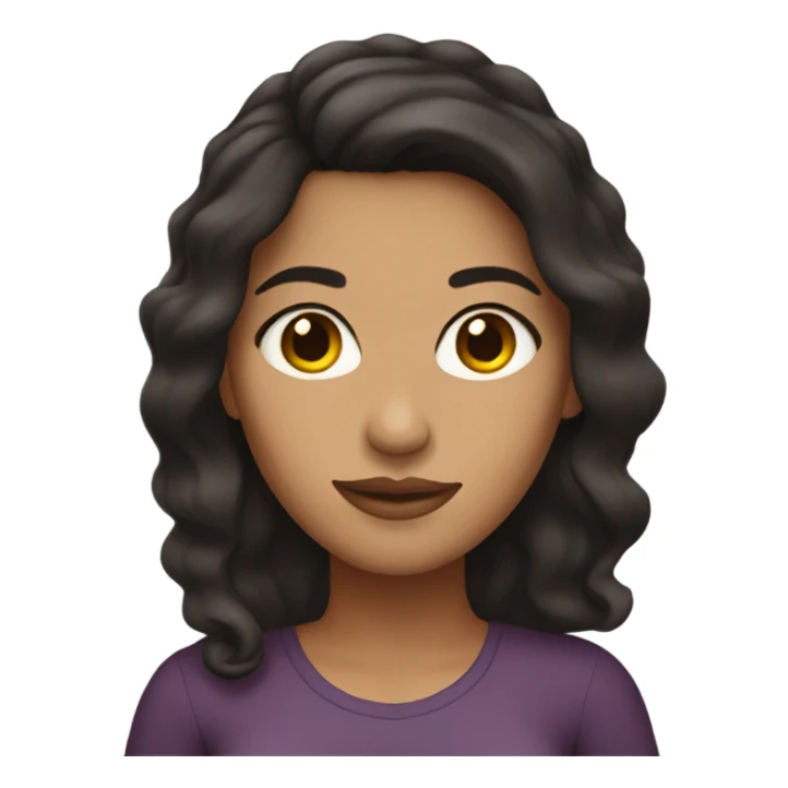 Latina woman with dark brown hair sticker