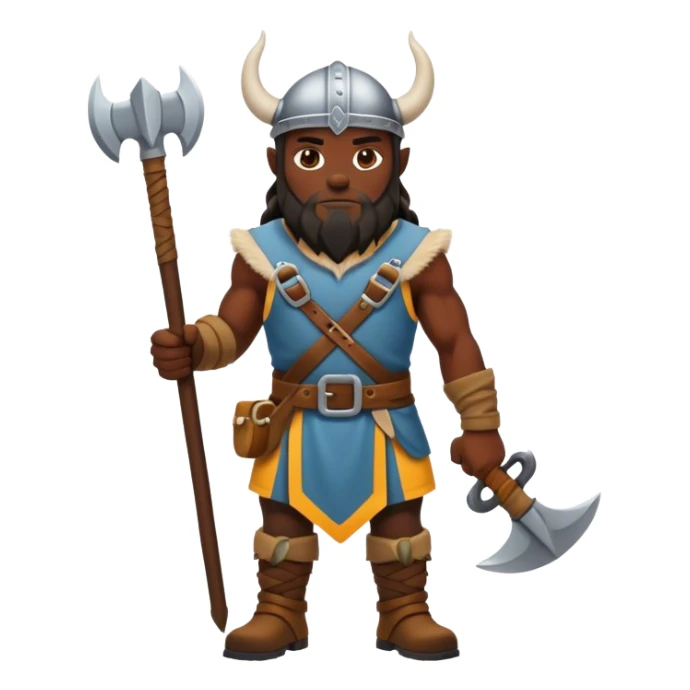black skin road builder full body as a viking sticker