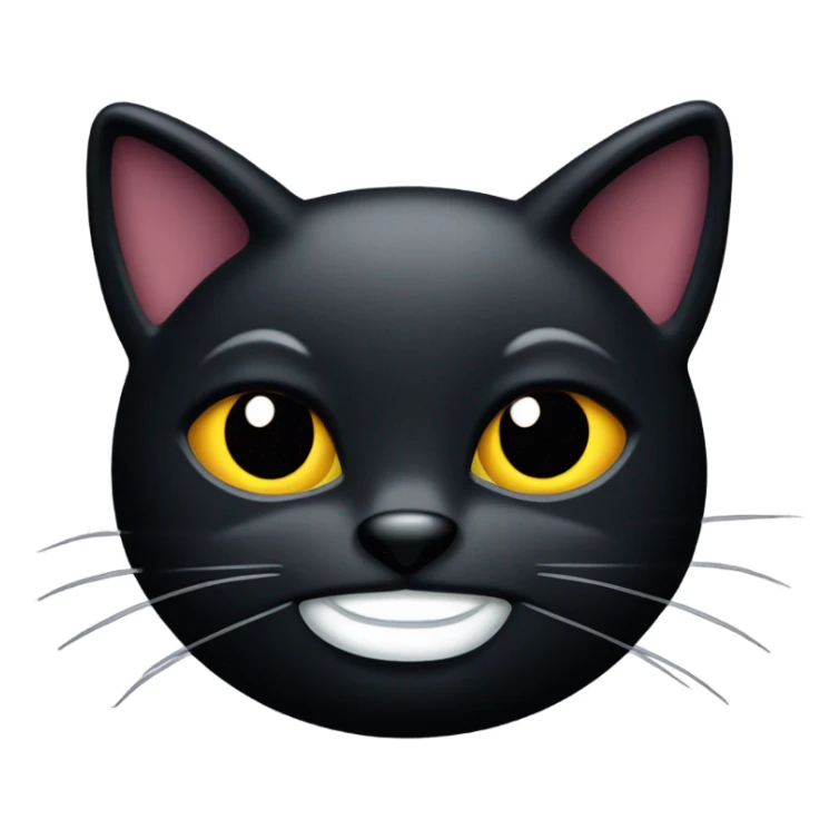  black cat with mischievous smile like he wants to do something freaky ahhh to you (not cute) sticker