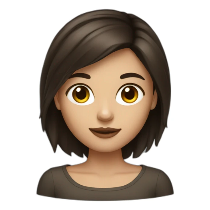 Designer brunette girl sticker