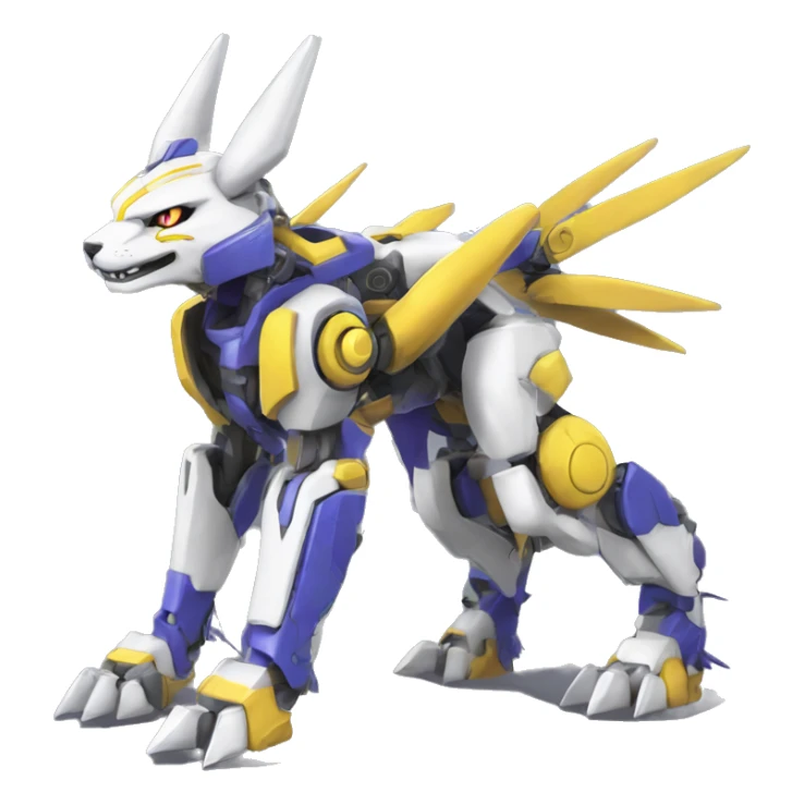 WereGarurumon-Renamon-Medabot-Mecha full body sticker