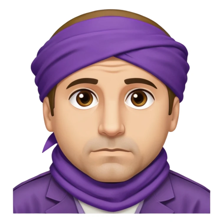Prison Mike, Michael Scott, purple bandana sticker