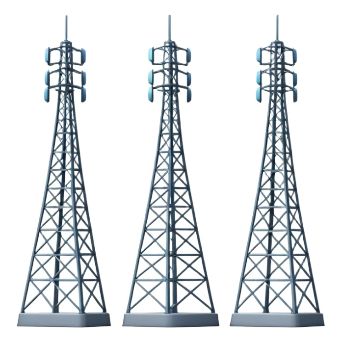 3 TORRES DE ANTENA DE ESTAÇÃO RÁDIO BASE sticker
