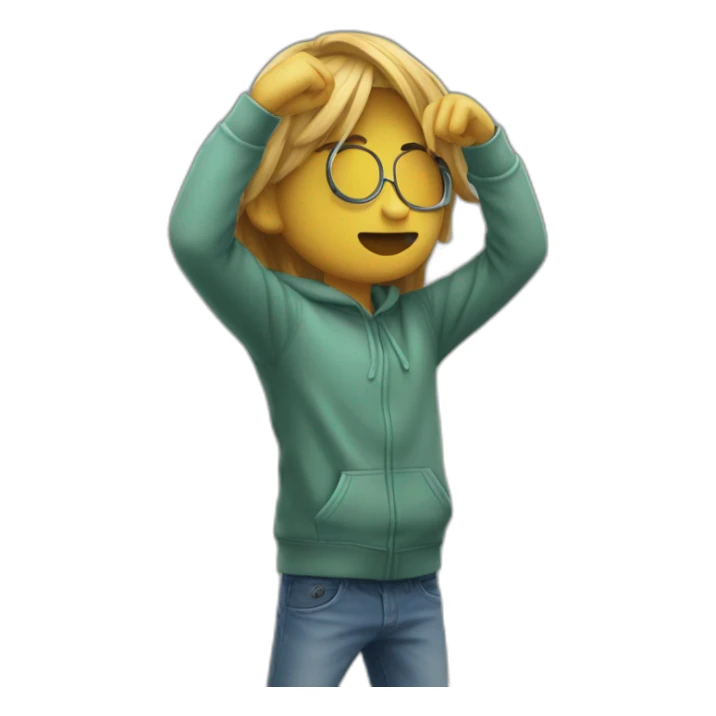 Quelqu’un qui fait le signe du dab sticker