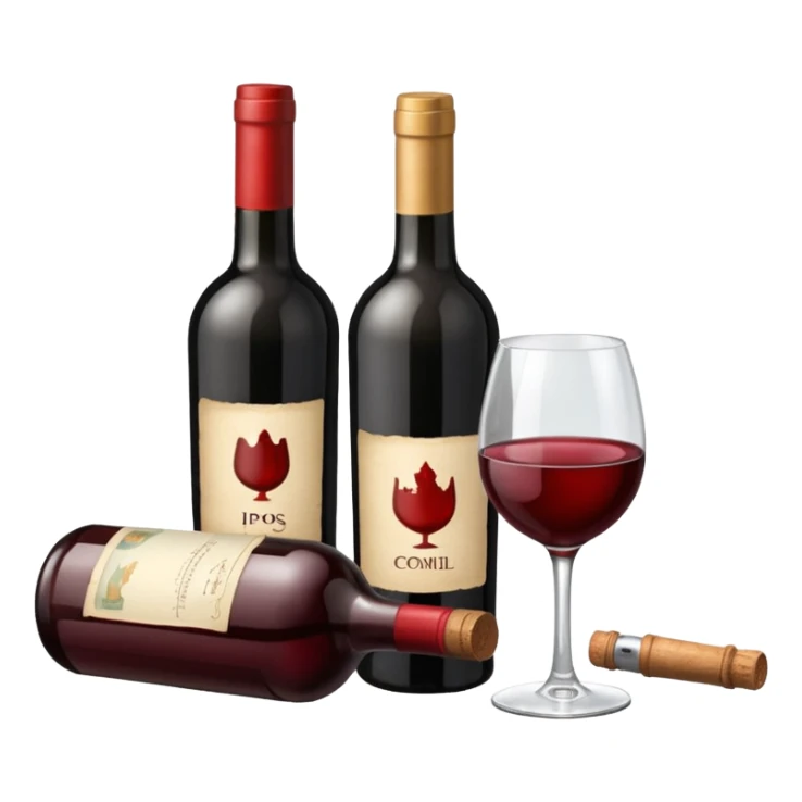 Bottle of wine sticker