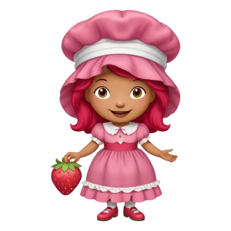 Vintage cartoon character strawberry shortcake sticker