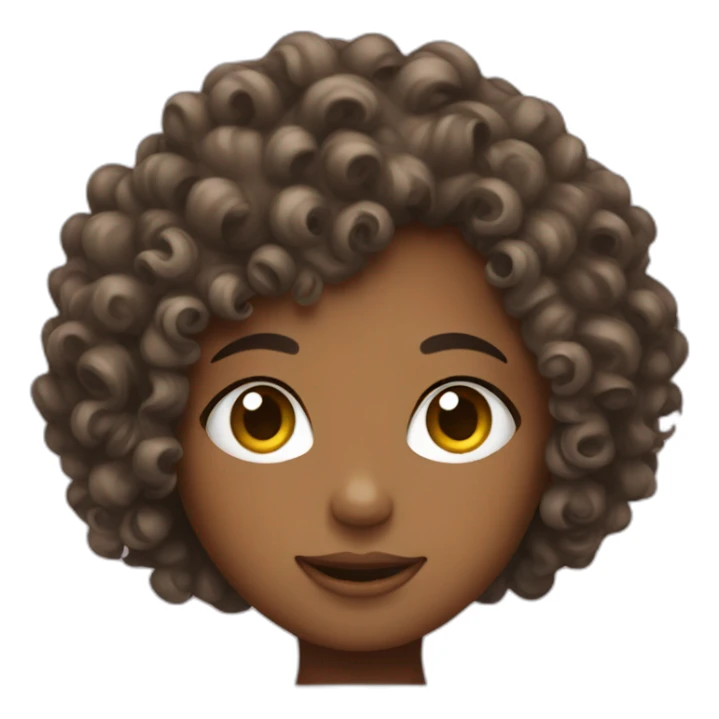 Curly girl with smartphone sticker