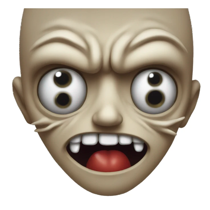 Red eyed horror creature sticker