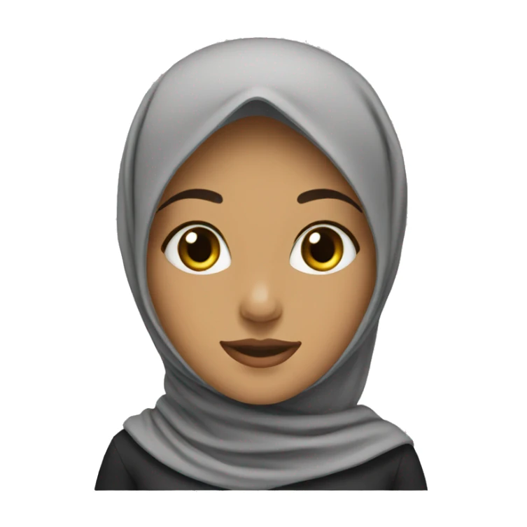 Muslim girl hijab head sticker