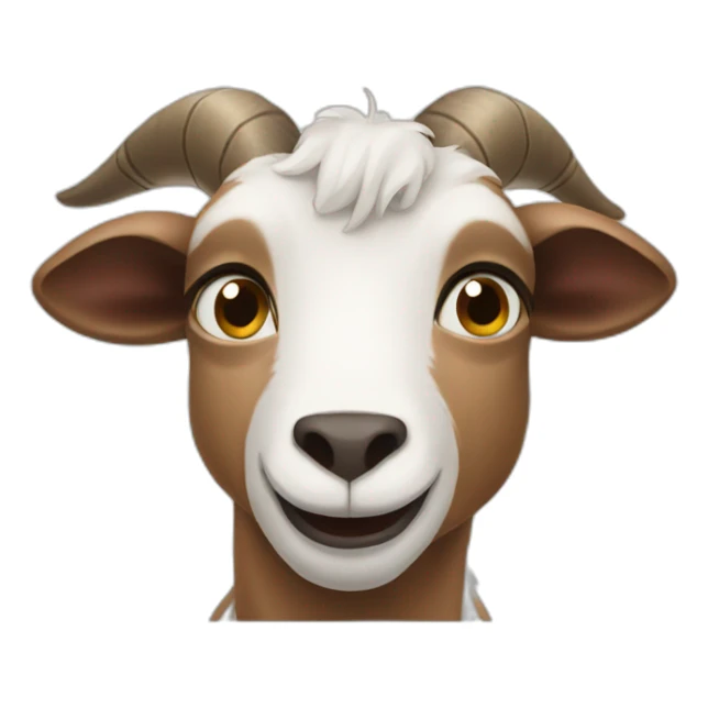 goat covering his face with his hand sticker