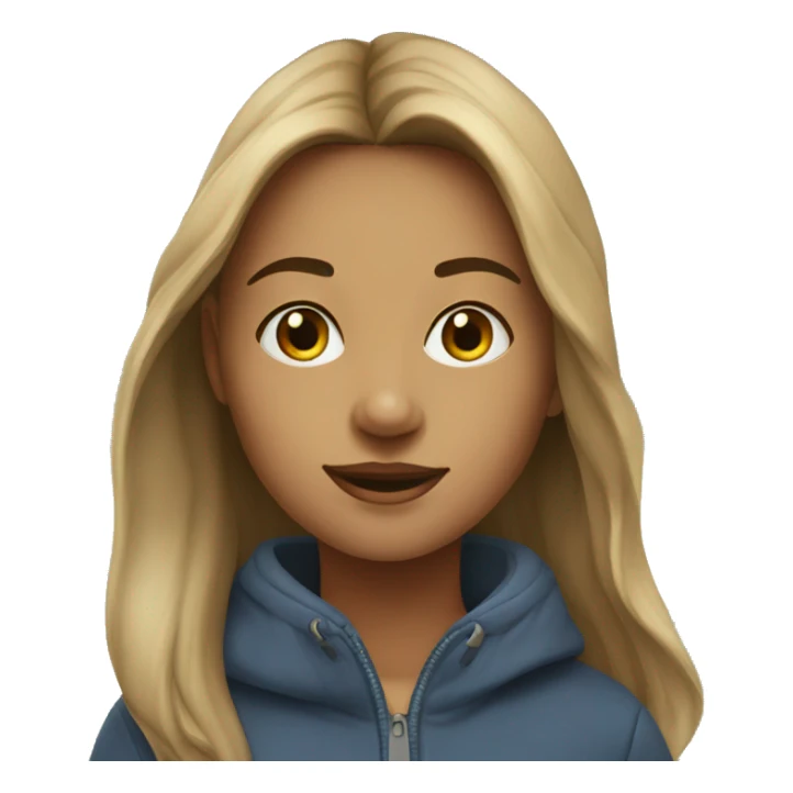 realistic portrait of girl outdoors sticker