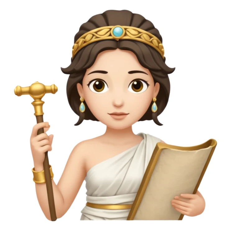 ancient greek woman with a scroll sticker