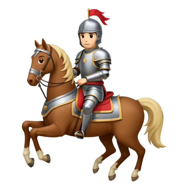 Emoticone Chevalier en armure sur cheval sticker
