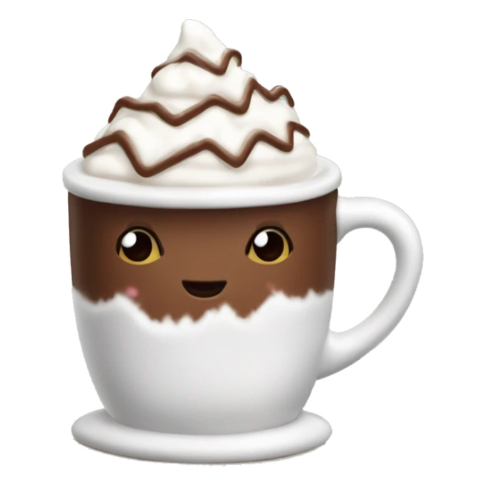 christmas hot chocolate with whip cream sticker