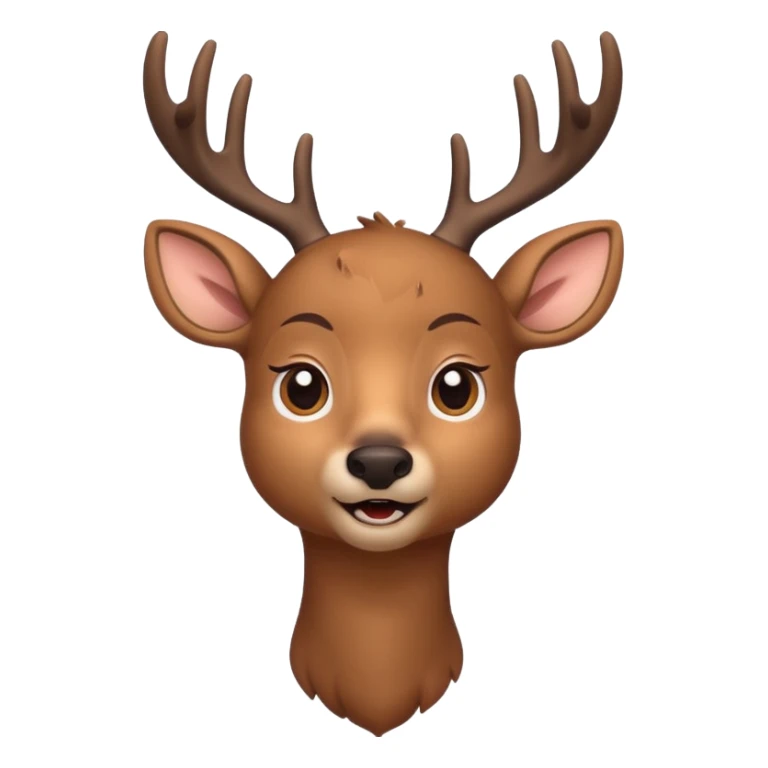 The Deer is an incredibly large and tall creature resembling a deer with an unnaturally large head, twitching ears, an outstretched jaw, and cartoonish large eyes sticker